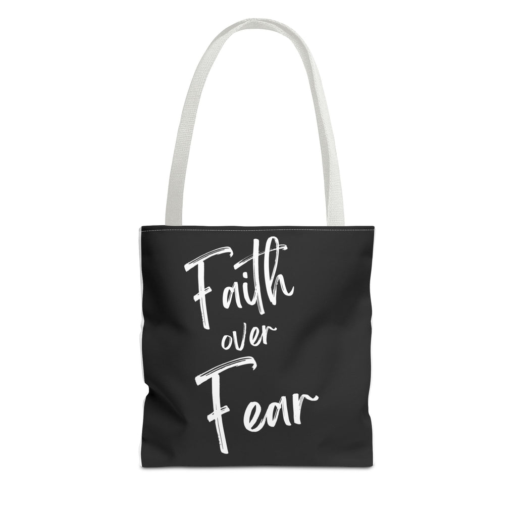 Faith It- Black Canvas Tote