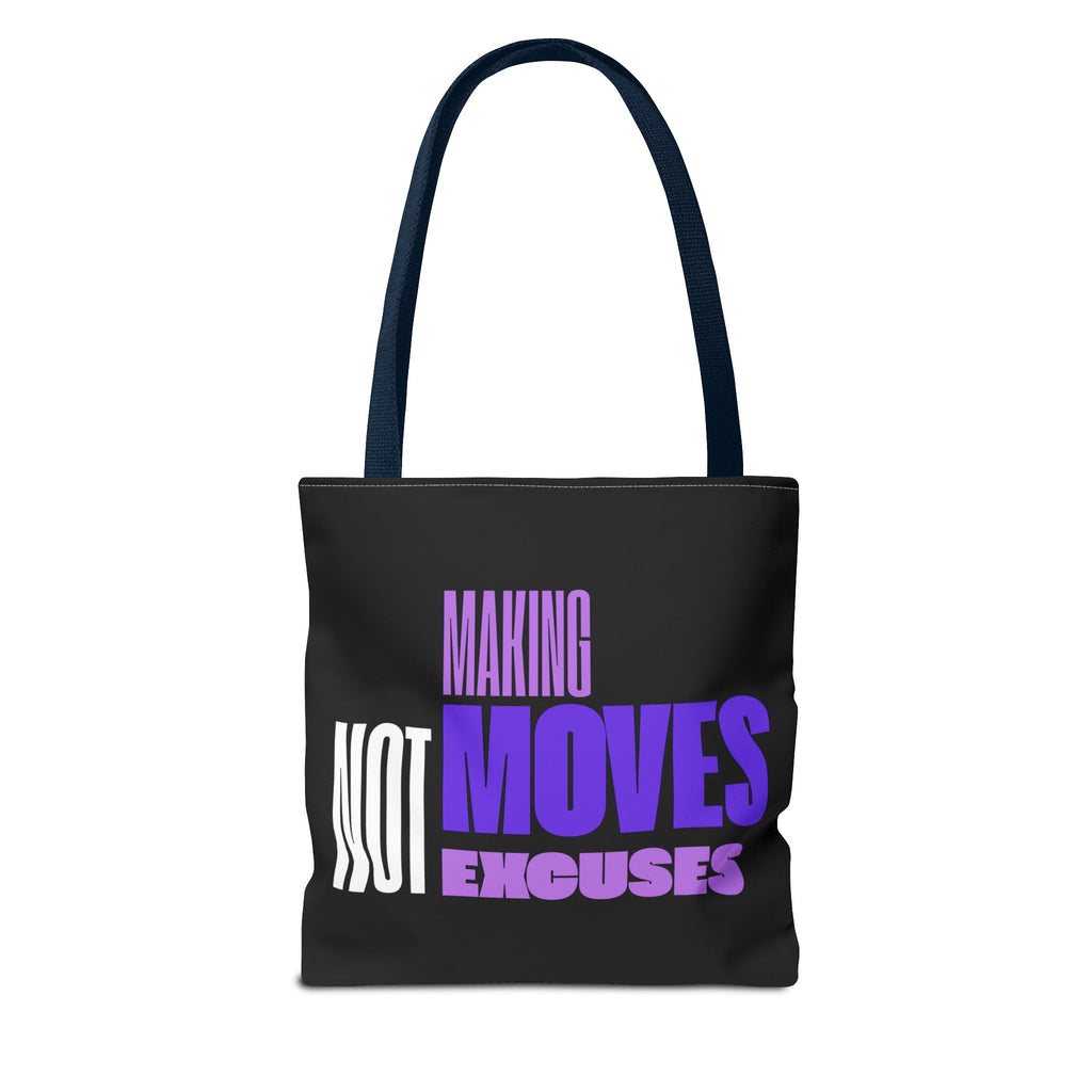 Making Moves- Black Canvas Top Handle Tote