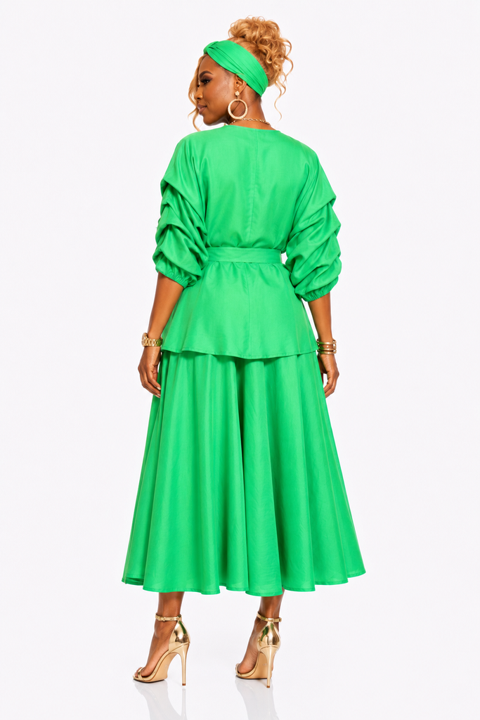 Still Standing- Green Fashion Skirt Set