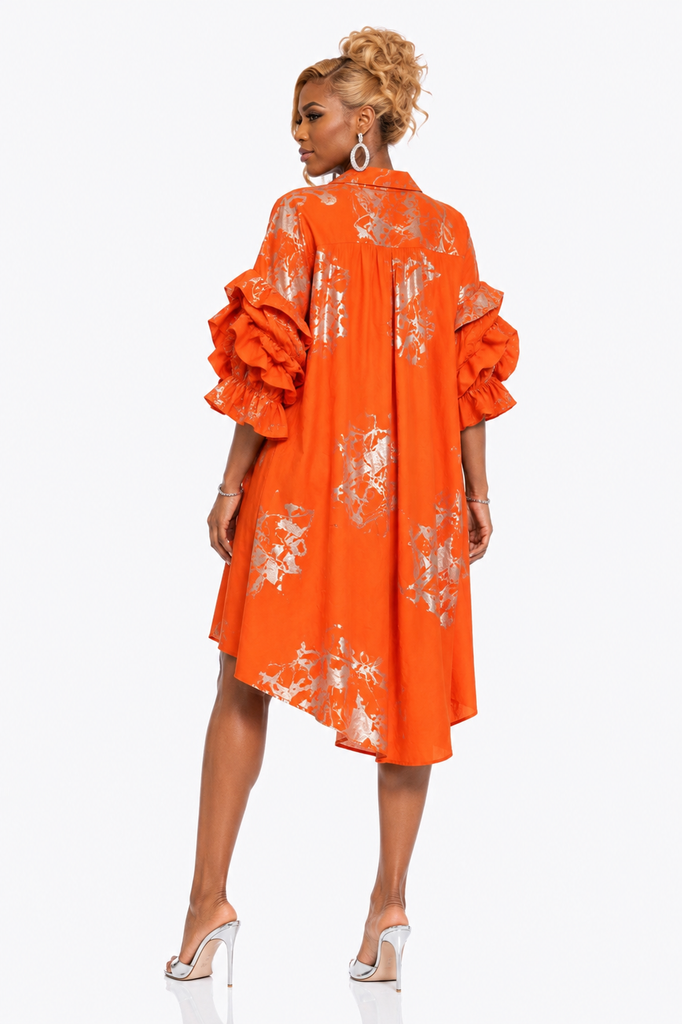 Stepping Out- Orange Fashion Dress