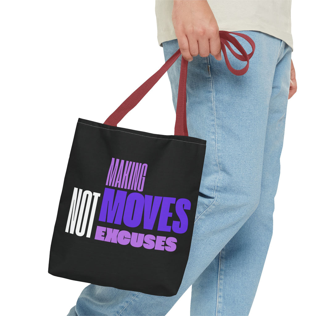 Making Moves- Black Canvas Top Handle Tote