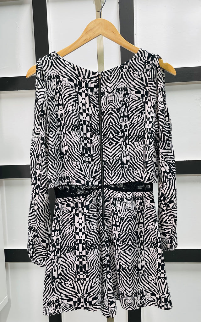 Rocking Romper- Black and White Romper