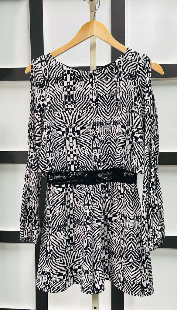 Rocking Romper- Black and White Romper