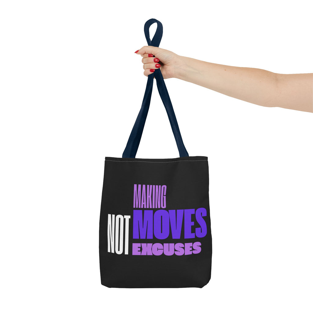 Making Moves- Black Canvas Top Handle Tote