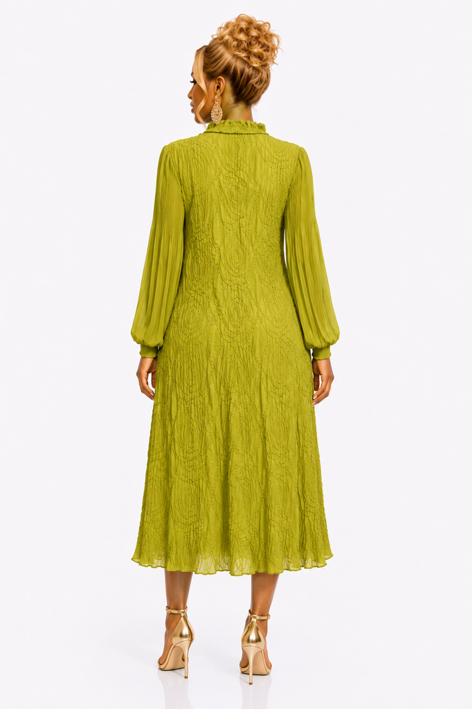 Lady Luxe- Lightweight Olive Fashion Dress