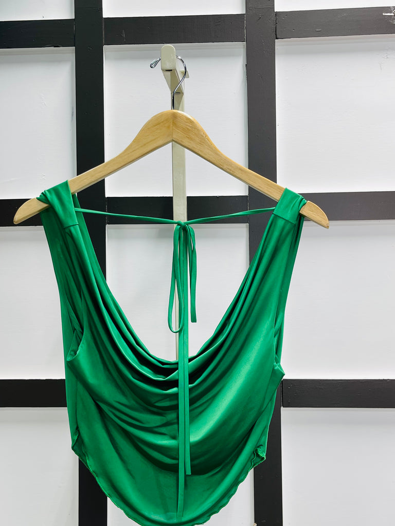 Love of Fashion- Green Back Out Top