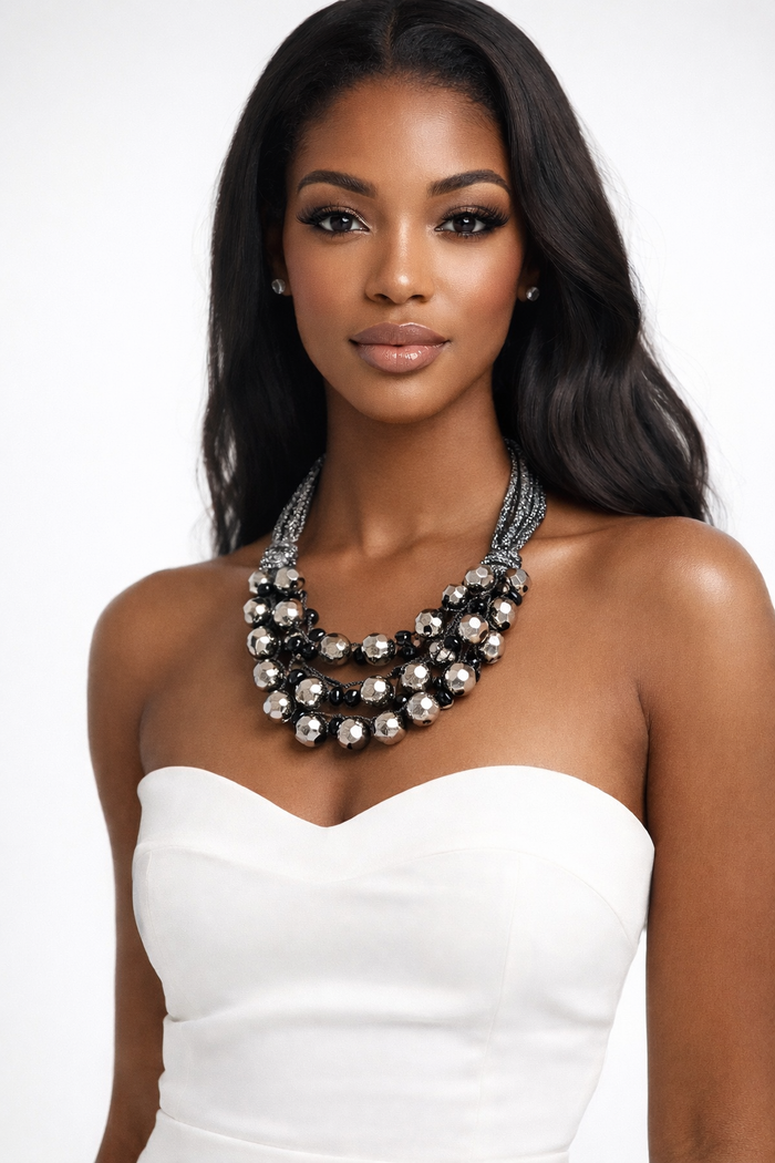 In the Mix- Layered Bead Necklace