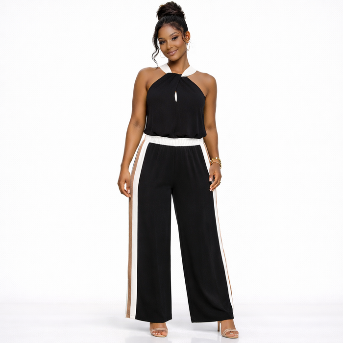 City Vibes- Casual Colorblock Pant Set