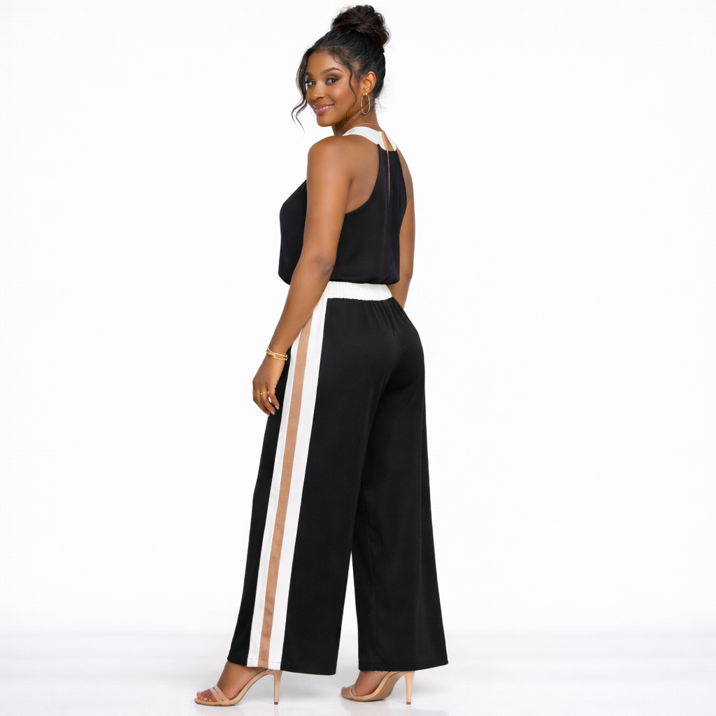 City Vibes- Casual Colorblock Pant Set