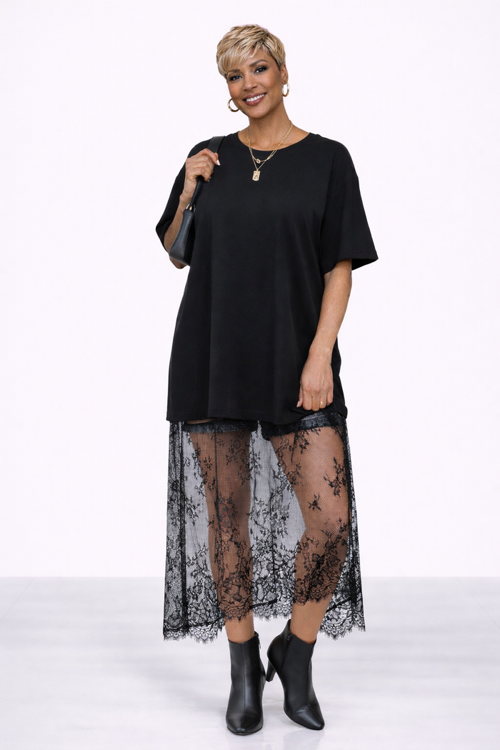 Eve- Black Lace  Maxi Dress