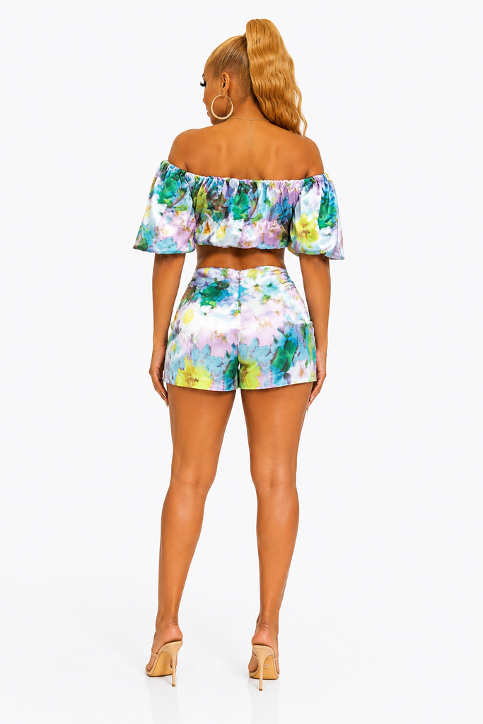 Watercolors Two-Piece Short Set