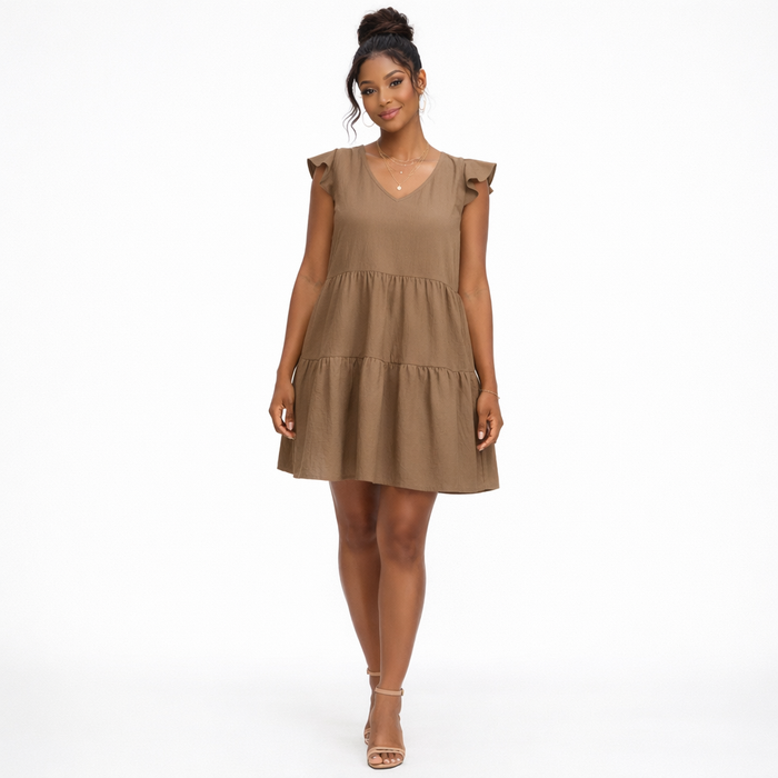 Cocoa Breeze-Babydoll Dress