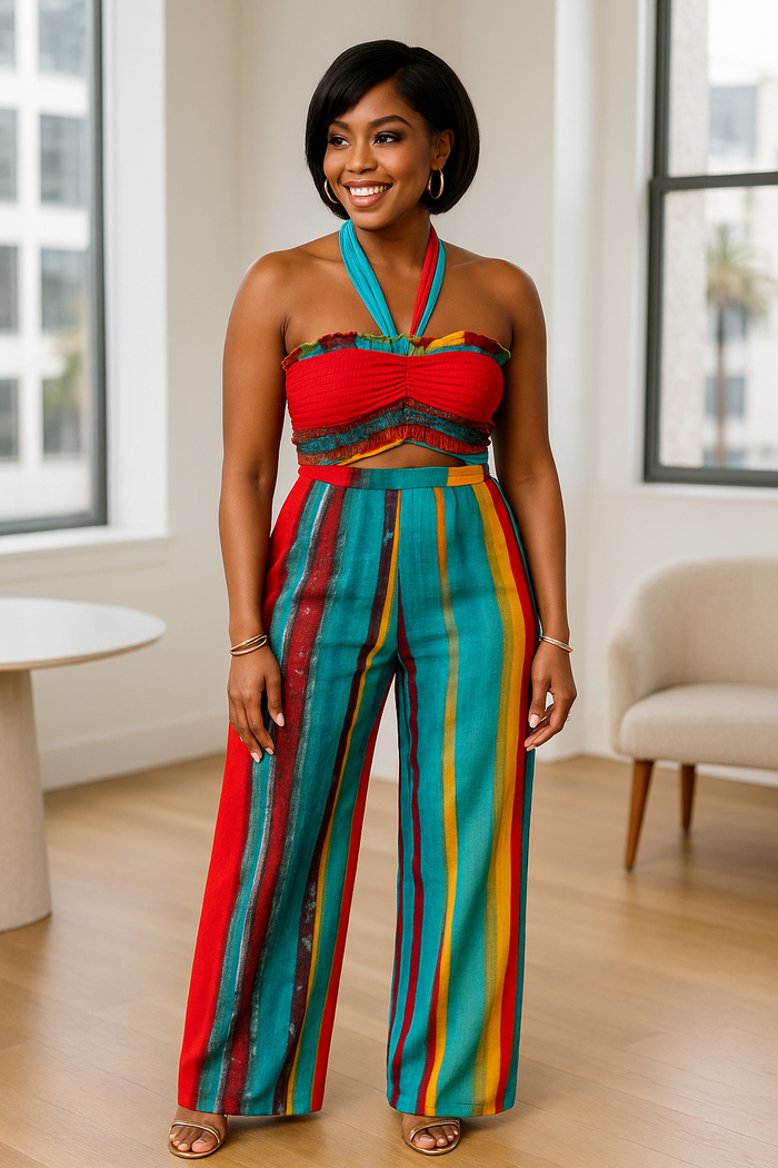 Maze Me-Crop Pant Set