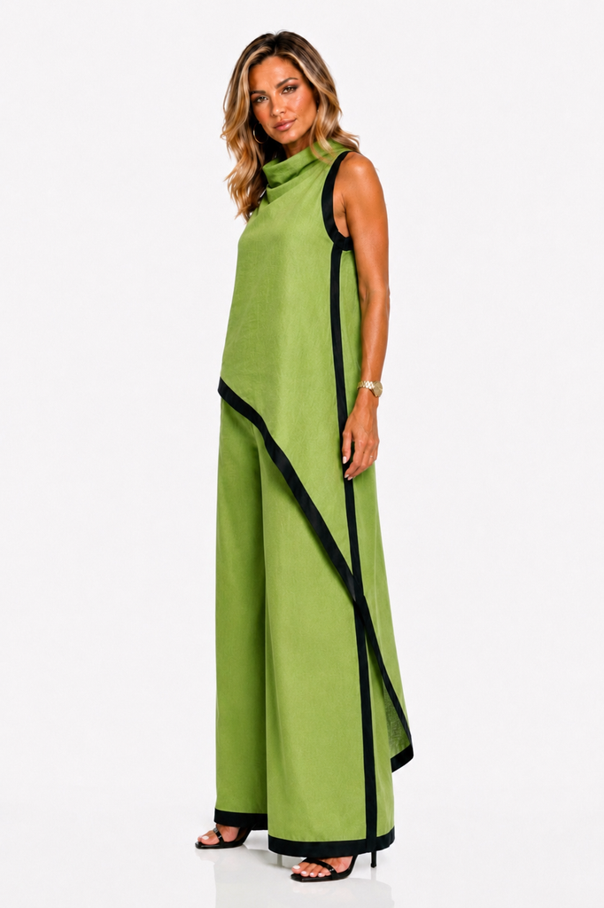Odyssey - Green and Black Fashion Pant Set