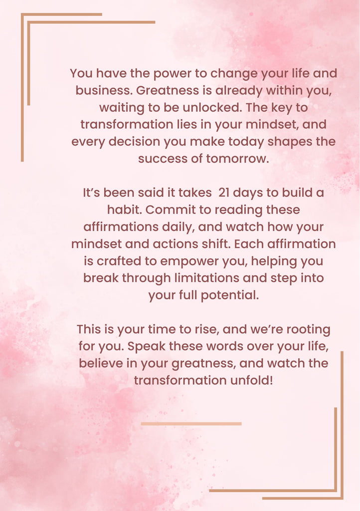 Affirmations to Transform Your Life & Business