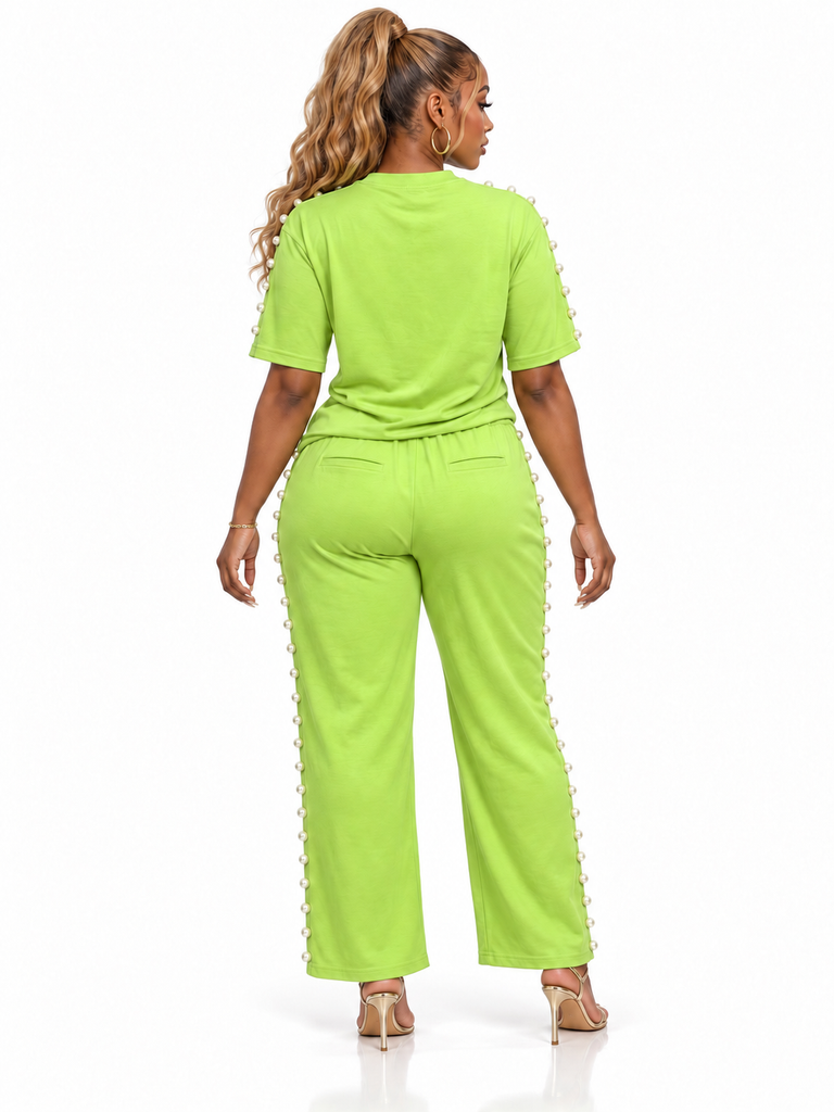 Be Seen-Pearl Pant Set-Green