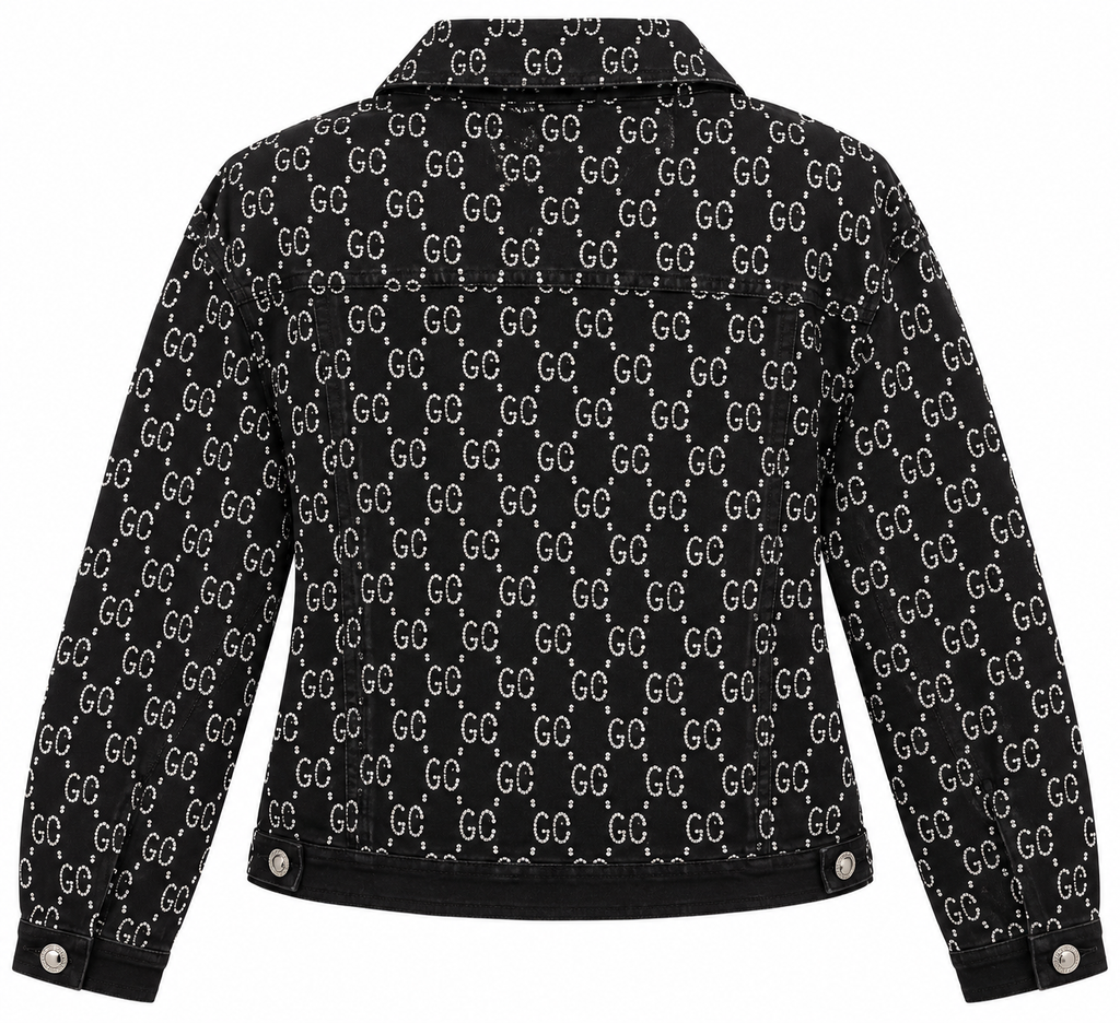 Black Monogram Denim Jacket