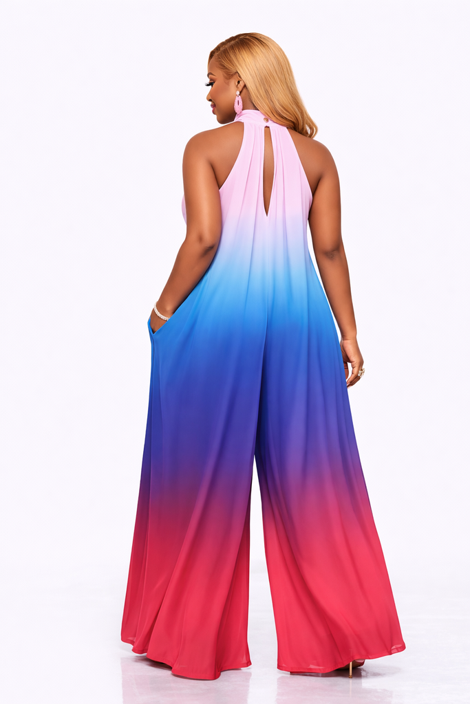 Spellbound- Multicolored Loose Fit, Wide Leg Jumpsuit