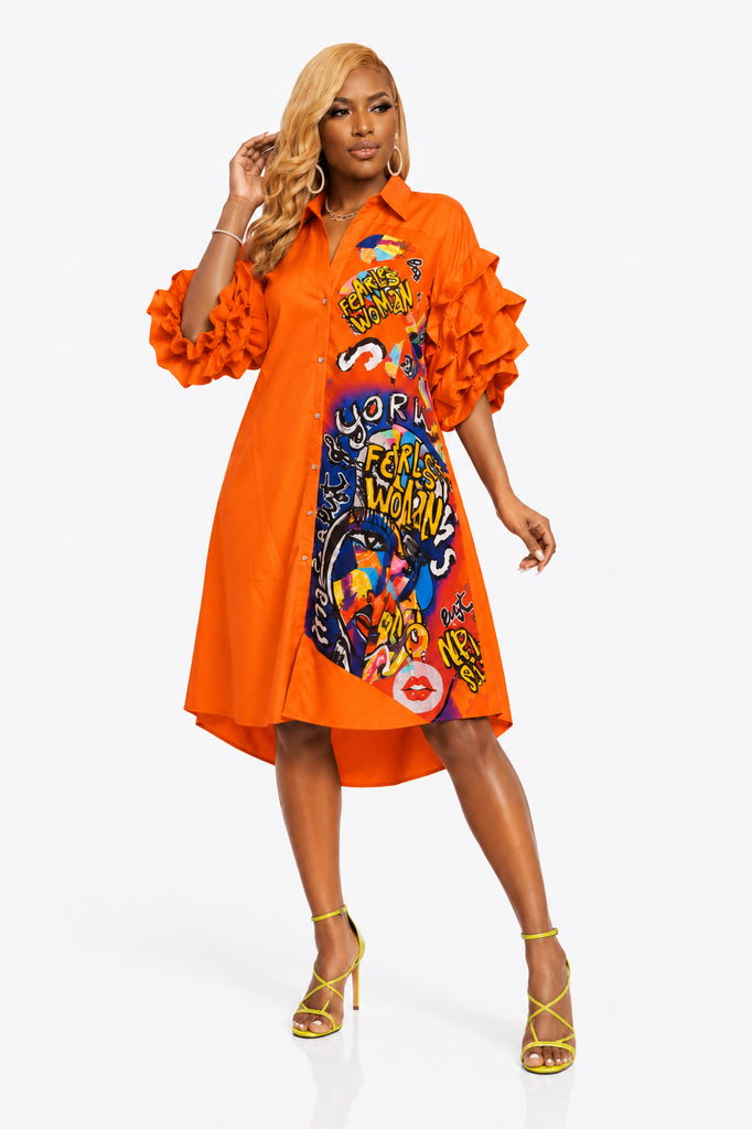 I am Fearless- Graphic Fashion Dress