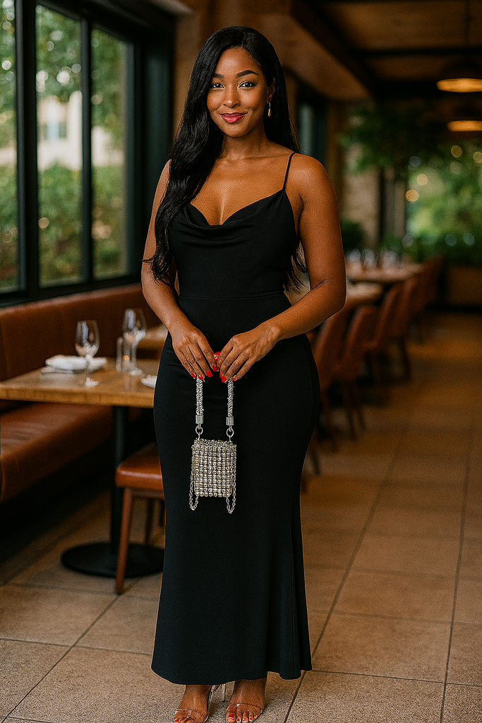 Dolly -  Silver  Beaded  Top Handle Bag