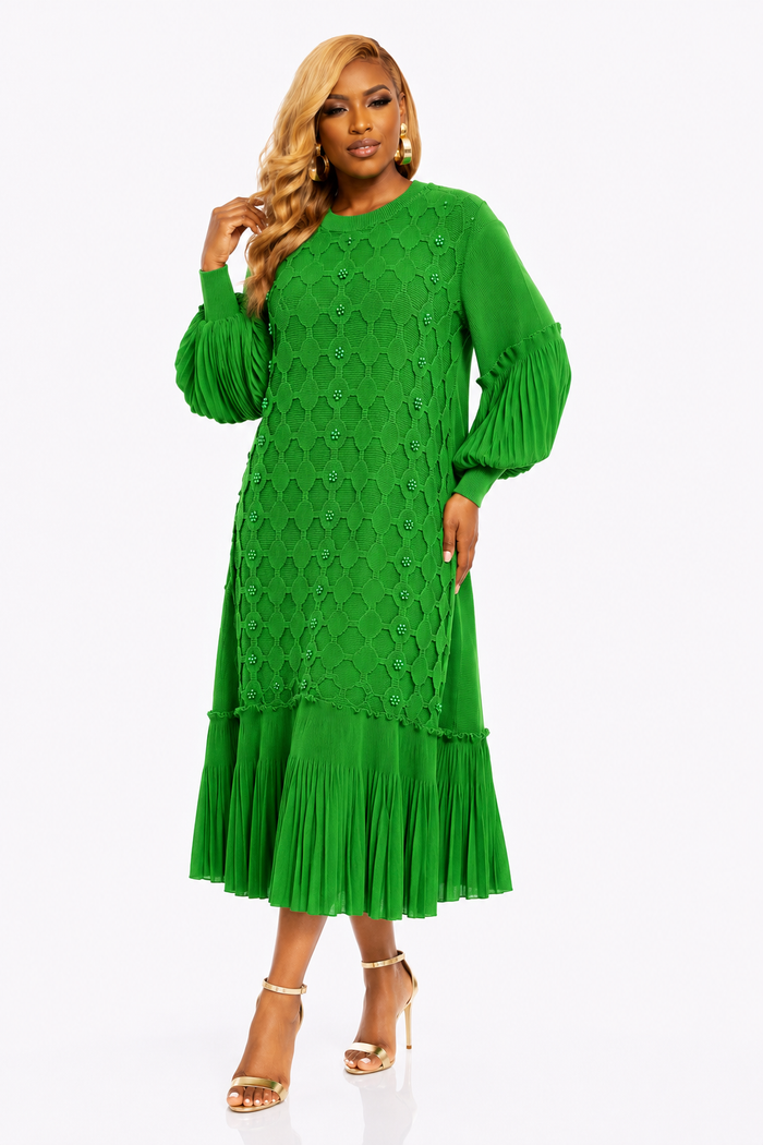 Vibe Ready- Loose Fit  Green Fashion Dress