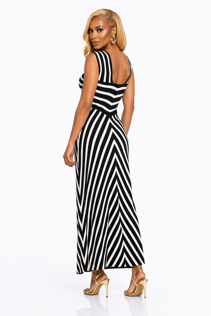 Blurred Lines- Black and White Fashion Dress