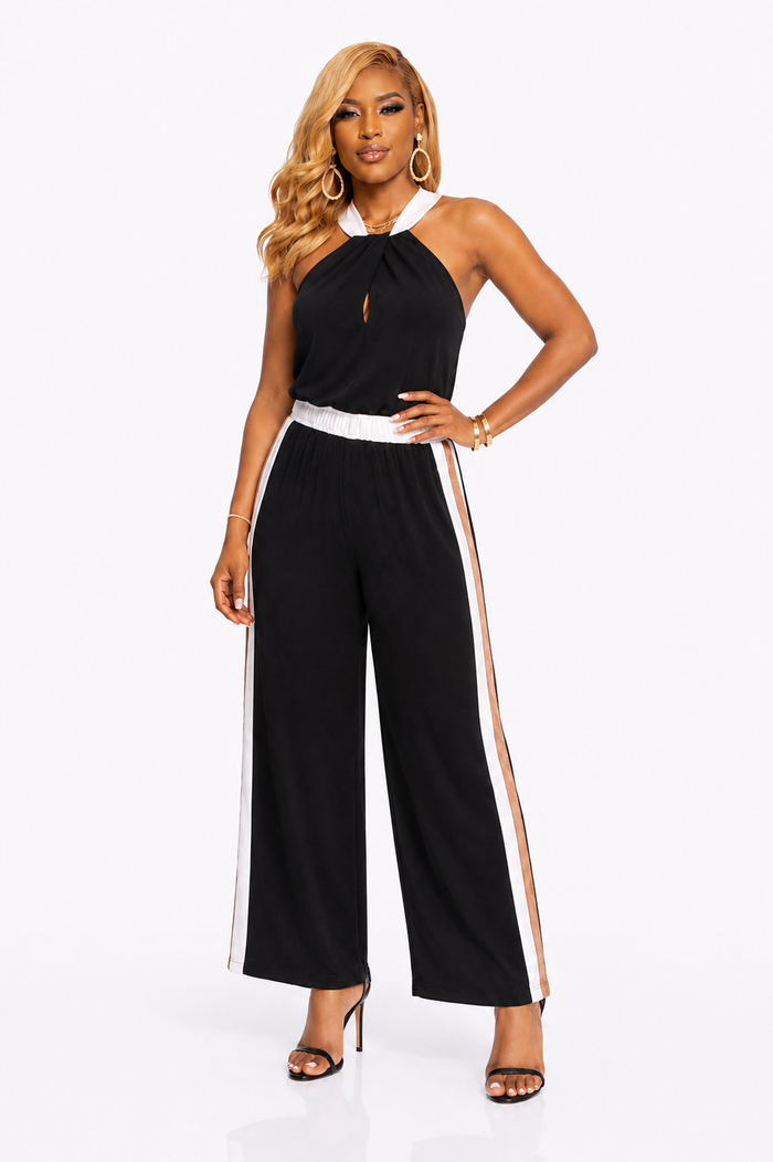 City Vibes- Casual Colorblock Pant Set