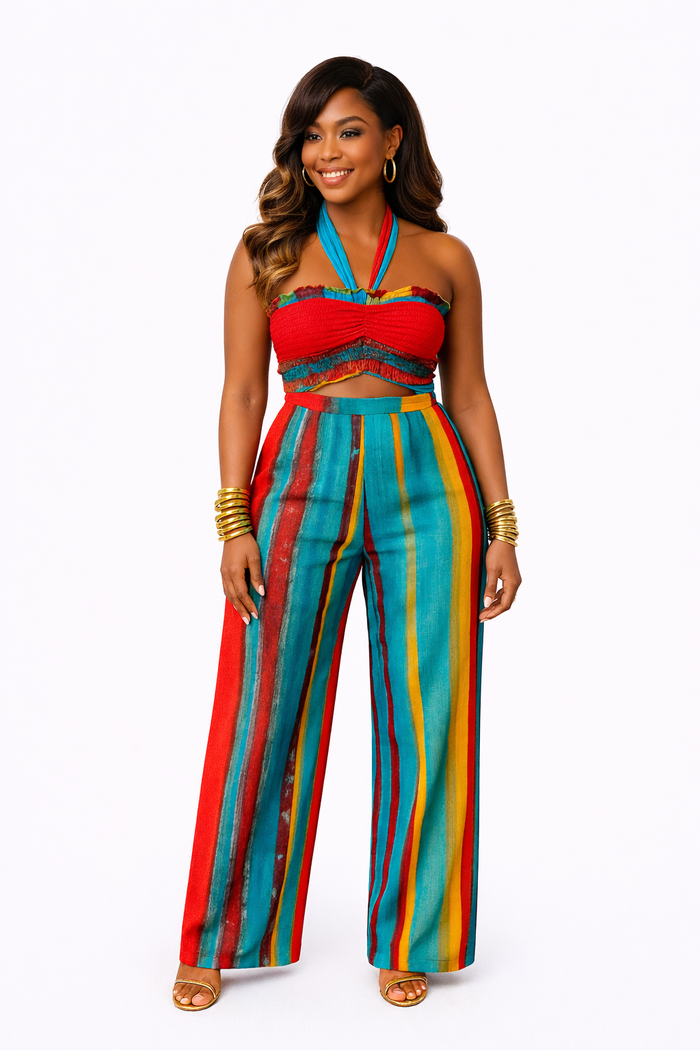 Maze Me-Crop Pant Set