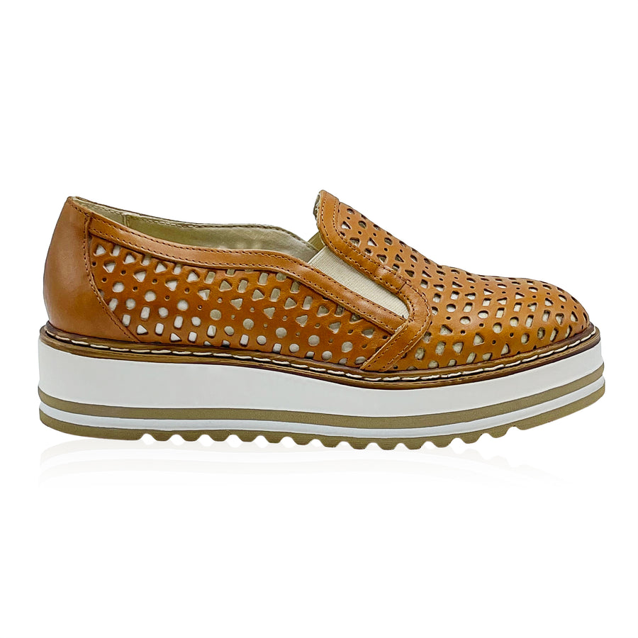 The Allstar- Slip On Brown Leather Oxford - Luxe Clothing Boutique & Accessories