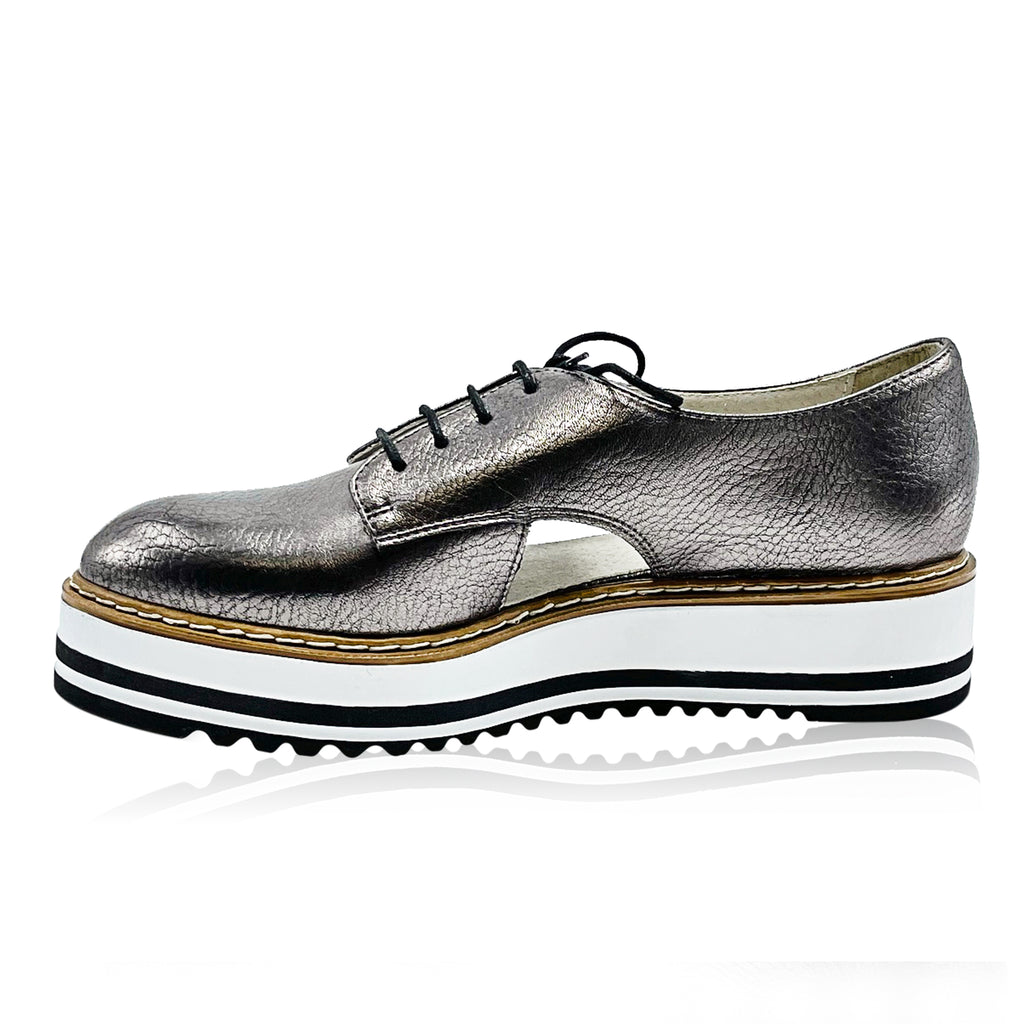 All Style And Comfort- Pewter Lace Up Oxford – Luxe Clothing All Style And Comfort- Pewter Lace Up Oxford – Luxe Clothing