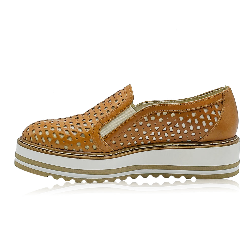 The Allstar- Slip On Brown Leather Oxford - Luxe Clothing Boutique & Accessories