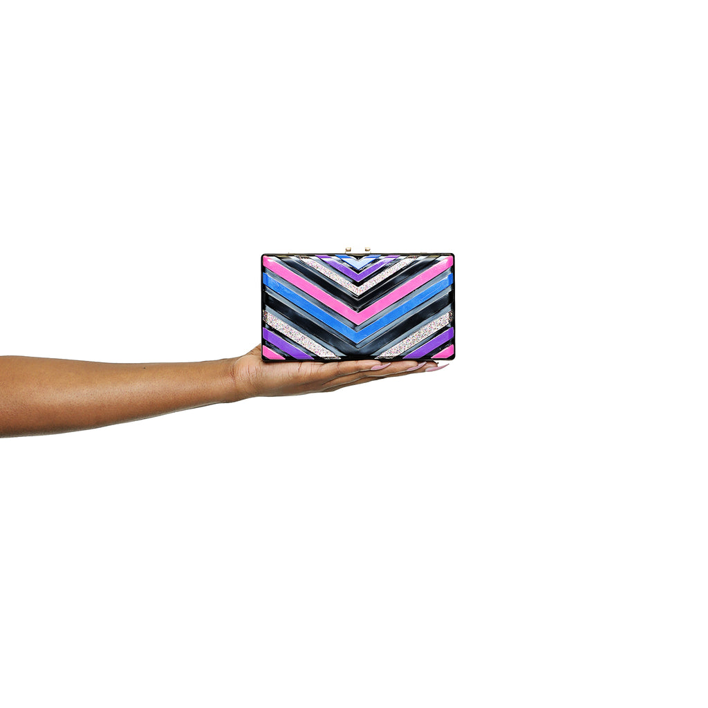 Power Play- Multicolor Clutch - Luxe Clothing Boutique & Accessories