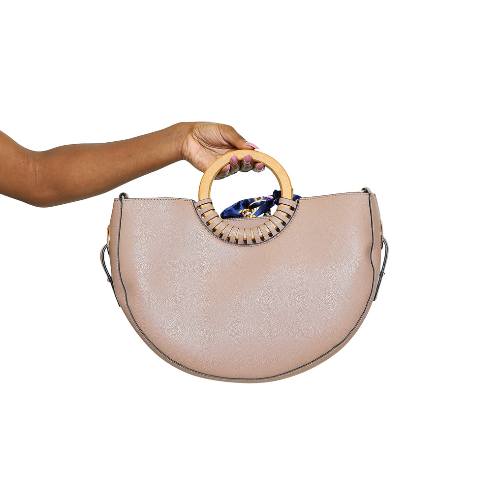 Mauve colorblock handbag - Luxe Clothing Boutique & Accessories