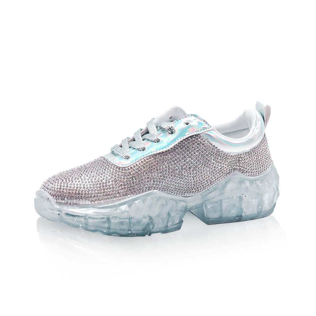 Silver bling sneakers deals