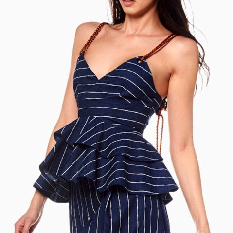 Denim  string top - Luxe Shoe Boutique & Accessories