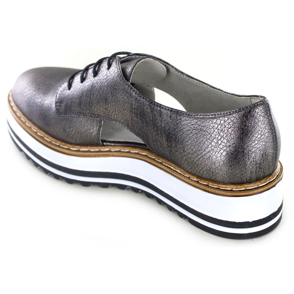 Brody Oxford-Metallic Pewter - Luxe Shoe Boutique & Accessories