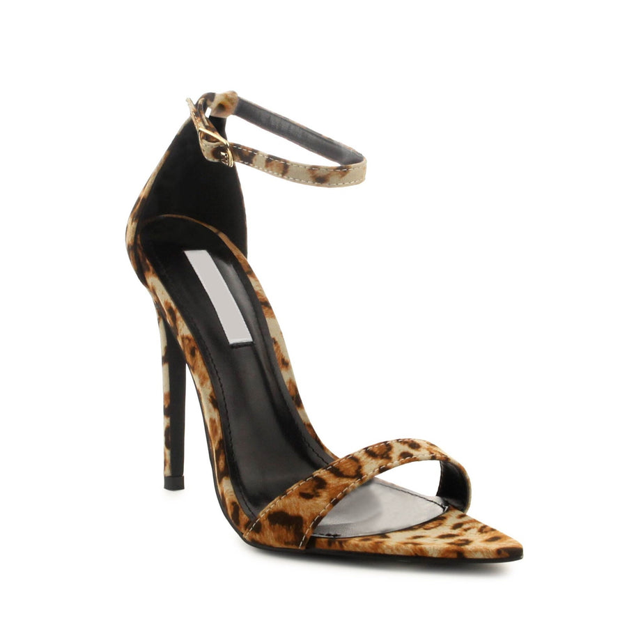 Leopard ankle strap heel - Luxe Shoe Boutique & Accessories
