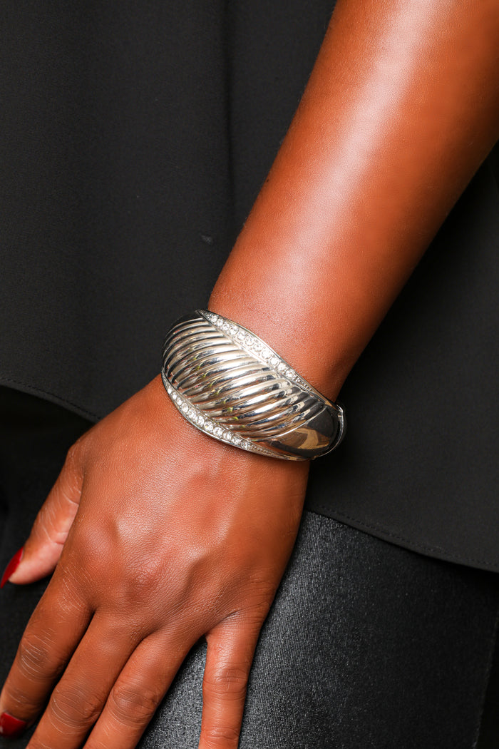 True Style- Silver Cuff Bracelet - Luxe Clothing Boutique & Accessories