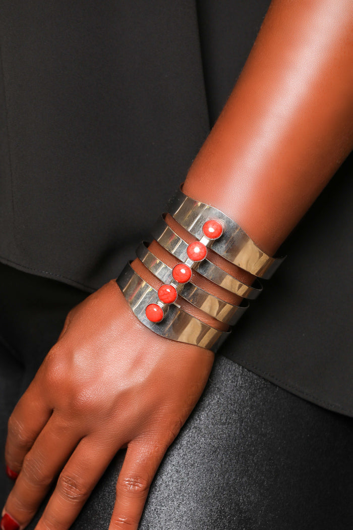 Make your Statement- Silver Cuff Bracelet - Luxe Clothing Boutique & Accessories