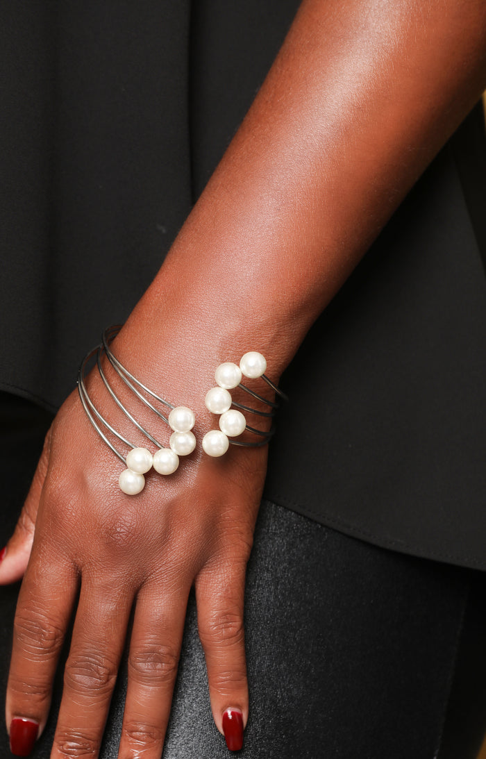 Pearl Me Please- White Pearl Cuff - Luxe Clothing Boutique & Accessories