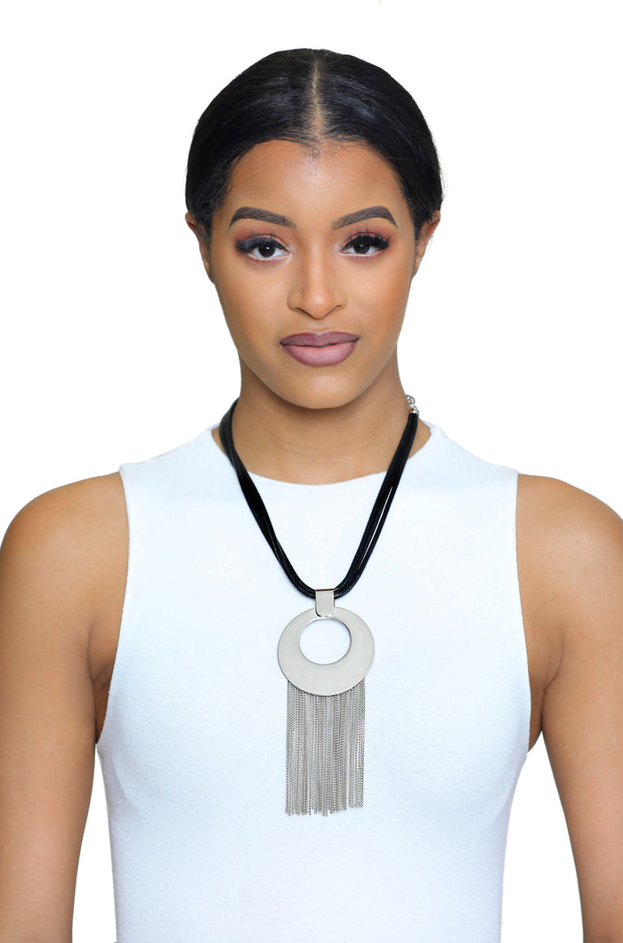 Silver tassel necklace - Luxe Clothing Boutique & Accessories